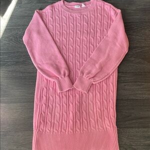 GAP Kids Pink Cable Knit Sweater Dress